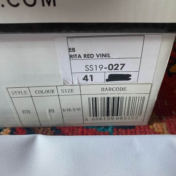 Miista E8 Rita red vinyl midi heels - Picture 7 of 8